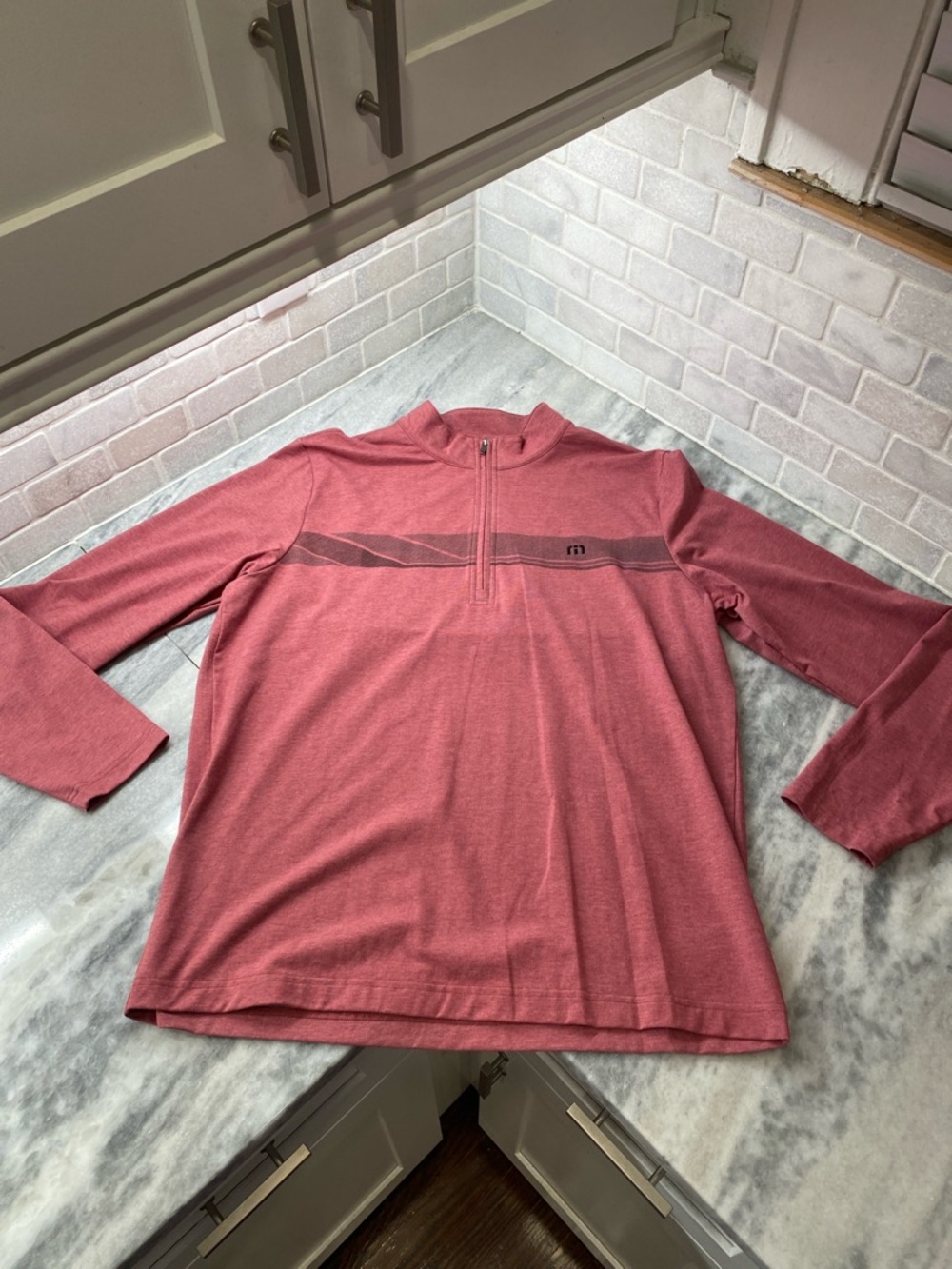 Travis Mathew Heathered Rose Zip Pullover